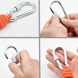 8mm Nilon Magnet Fishing Tali 65 Feet Safety Tali Dengan Carabiner 1